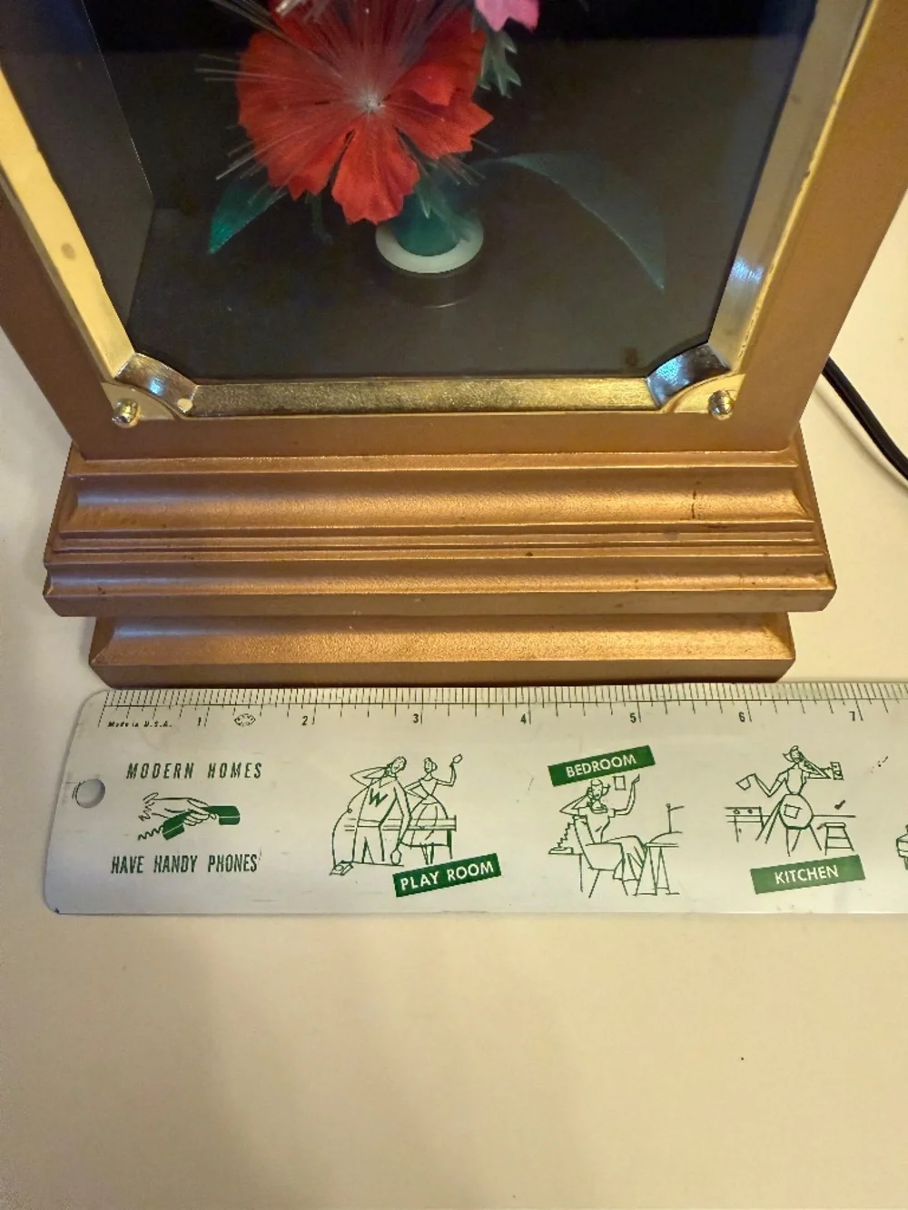 Light-up Fiber Optic Floral Mantel Top Grandfather Clock 17